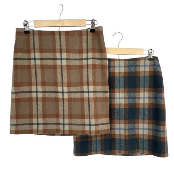 Mexx Dresses & Skirts - Lot Of 2 Mexx Metropolitan Wool Blend A Line Mini Skirt Plaid 38 Dark Academia